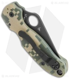 Spyderco Para 3 Compression Lock Knife Digi Camo G-10 (3" Black) C223GPCMOBK 2 Spyderco Para 3 Compression Lock Knife Digi Camo G-10 (3" Black) C223GPCMOBK -Blade HQ Spyderco Para 3 Compression Lock Digi Camo G 10 Black C223GPCMOBK BHQ 67322 jr side large
