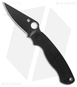 Spyderco Paramilitary 2 MagnaCut Salt Knife Black G-10 (3.45" Black DLC)