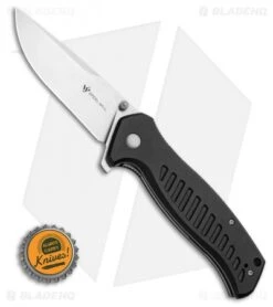 Steel Will Large Barghest Liner Lock Knife Black G-10 (4" Satin) F37-01 -Blade HQ Steel Will Barghest Liner Lock Knife Black G 10 4in Satin F37 01 BHQ 115845 LS Bottlecap