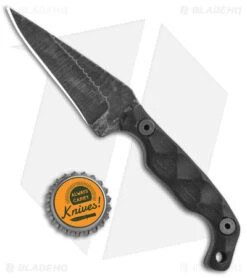 Stroup Knives Mini EDC Fixed Blade Knife Black G-10 (3.1" Black SW) 3 Stroup Knives Mini EDC Fixed Blade Knife Black G-10 (3.1" Black SW) -Blade HQ Stroup Knives LLC Mini Black BHQ 142120 jr bottlecap
