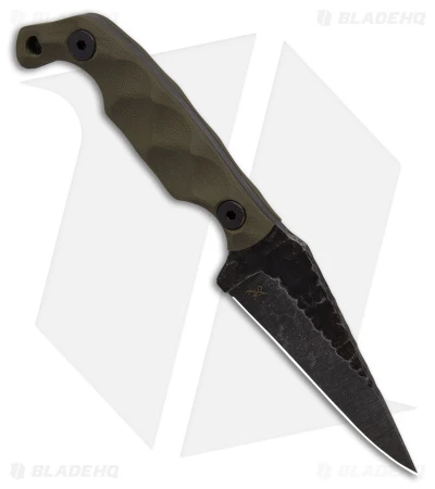 Stroup Knives Mini EDC Fixed Blade Knife OD Green G-10 (3.1" Black SW) Stroup Knives Mini EDC Fixed Blade Knife OD Green G-10 (3.1" Black SW) -Blade HQ Stroup Knives Mini EDC FBK OD Green G10 3in Black SW BHQ 142121 td spine