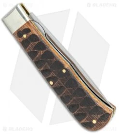 GEC #23 Pioneer Trapper Knife 4.5" Liner Lock Brazilian Cherry Beaver Tail -Blade HQ Tidioute Cutlery 3.75in Jigged Brazilian Cherry 235120L BHQ 114334 jr side