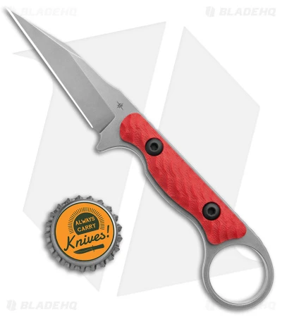 Toor Knives Jank Shank Tactical Fixed Blade Knife Red G-10 (3" Gray) Toor Knives Jank Shank Tactical Fixed Blade Knife Red G-10 (3" Gray) -Blade HQ Toor Knives G 10 Jank Shank Slate Fixed Blade Red BHQ 139083 jr bottlecap