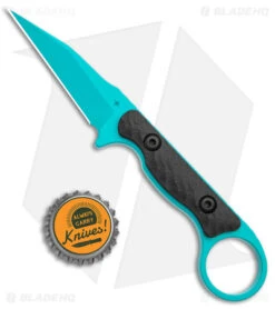Toor Knives Jank Shank Tactical Fixed Blade Knife Black G-10 (3" Teal) -Blade HQ Toor Knives G 10 Jank Shank Teal Tactical Black BHQ 139081 jr bottlecap
