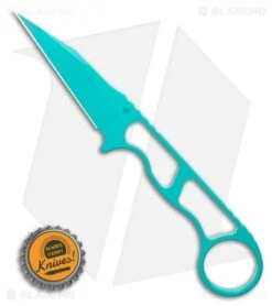 Toor Knives Jank Shank Teal Tactical Fixed Blade Knife (3" CPM-S35VN) -Blade HQ Toor Knives Jank Shank Teal Fixed Blade Knife 3.0 BHQ 123649 LS Bottlecap