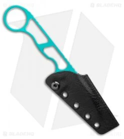 Toor Knives Jank Shank Teal Tactical Fixed Blade Knife (3" CPM-S35VN) -Blade HQ Toor Knives Jank Shank Teal Fixed Blade Knife 3.0 BHQ 123649 LS Sheath