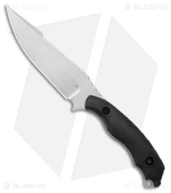 Toor Knives Raven Fixed Blade Knife Ebony (5.5" Stonewash)