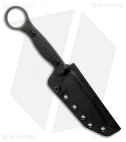 Toor Knives Serpent Tanto Fixed Blade Knife Black G-10 (3.9" Caiman Green) -Blade HQ Toor Knives Serpent Caiman Green Fixed Blade Knife Black G10 3.75 BHQ 123640 LS Sheath