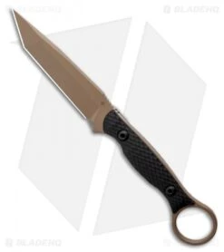 Toor Knives Serpent Tanto Fixed Blade Knife Black G-10 (3.9" FDE)