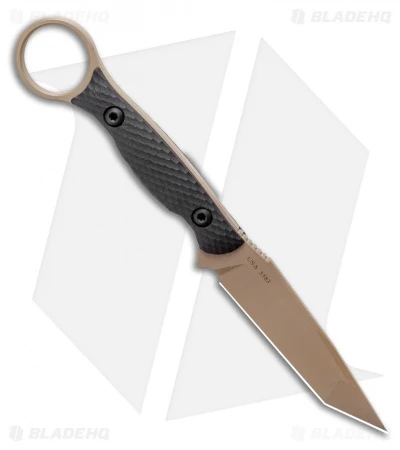 Toor Knives Serpent Tanto Fixed Blade Knife Black G-10 (3.9" FDE) Toor Knives Serpent Tanto Fixed Blade Knife Black G-10 (3.9" FDE) -Blade HQ Toor Knives Serpent FDE Fixed Blade Knife Black G10 3.75 BHQ 123637 LS Spine
