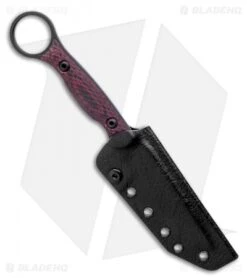 Toor Knives Serpent Fixed Blade Knife Venom Black G-10 (3.75" Black) -Blade HQ Toor Knives Serpent Fixed Blade Knife Venom Black G 10 3.75 Black BHQ 134385 LS Sheath