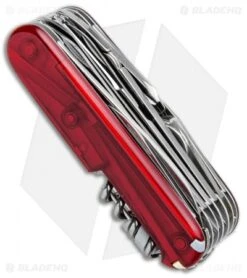 Victorinox SwissChamp Swiss Army Knife Translucent Ruby 53506 -Blade HQ Victorinox SwissChamp Swiss Army Knife Translucent Ruby 53506 BHQ 97448 jr side
