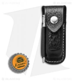 Victorinox Zermatt Large Black Leather Belt Pouch W/ Sharpening Steel 33209 -Blade HQ Victorinox Zermatt black leather pouch sharpening steel BHQ 71549 er bottlecap