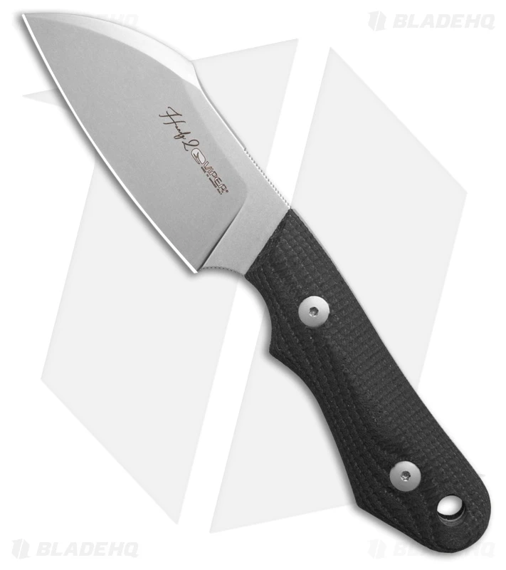 Viper Knives Handy 2 Sheepsfoot Fixed Blade Knife Black SureTouch (3.25" SW) Viper Knives Handy 2 Sheepsfoot Fixed Blade Knife Black SureTouch (3.25" SW) -Blade HQ Viper Knives Handy 2 Sheepsfoot Fixed Blade Knife Black SureTouch 3.25in SW BHQ 203291 hd large