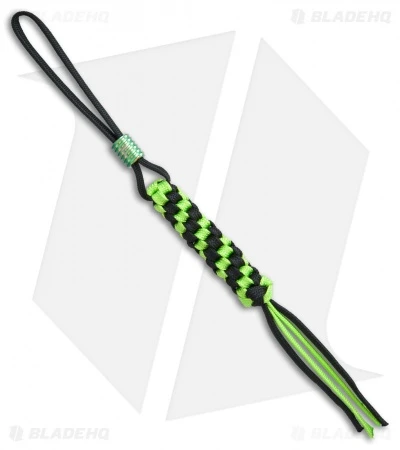 WE Knife Co. Tied Paracord Lanyard w/ Titanium Bead (Green/Black) A-01A WE Knife Co. Tied Paracord Lanyard W/ Titanium Bead (Green/Black) A-01A -Blade HQ WE Knife Co Tied Paracord lanyard ti bead green black BHQ 74760 er