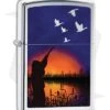 Zippo Lighter Polished Chrome Duck Hunting 11434