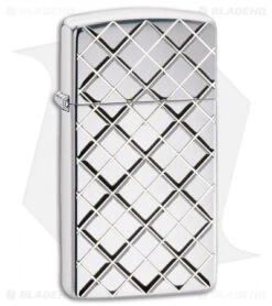 Zippo Lighter Argyle Slim (Brushed Chrome) 11599