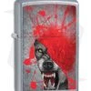 Zippo Lighter Grunge Howling Wolf (Street Chrome) 11844
