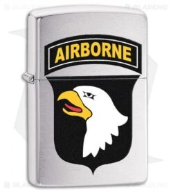 Zippo Lighter US Army 101st Airborne (Bushed Chrome) 11597