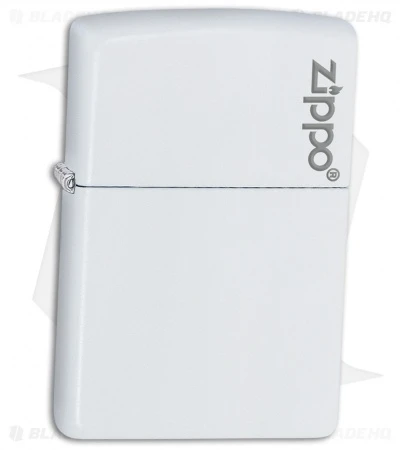 Zippo Lighter Matte White w/ Zippo Logo 11338 Zippo Lighter Matte White W/ Zippo Logo 11338 -Blade HQ Zippo Matte White w Logo 11338 BHQ 65838