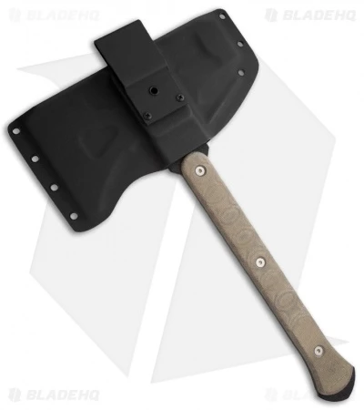American Tomahawk Comanche Axe w/ Micarta Handle & Kydex Sheath American Tomahawk Comanche Axe W/ Micarta Handle & Kydex Sheath -Blade HQ american tomahawk atcoma comanche axe micarta sheath