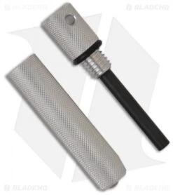 Aurora Magnesium Fire Starter By Solo Scientific (Silver / 440C Blade)