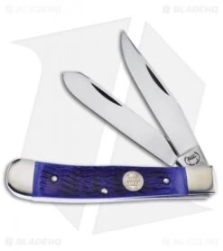 Buck Creek Trapper Pocket Knife 4.125" Blue Pick Bone