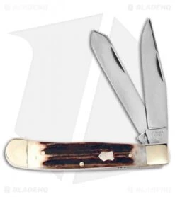 Buck Creek Trapper Pocket Knife 4.125" Deer Stag
