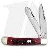 Buck Creek Trapper Pocket Knife 4.125" Red Pick Bone