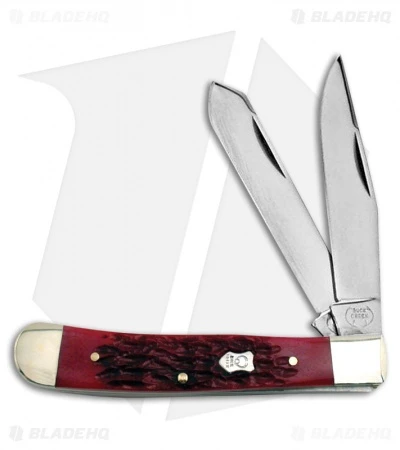 Buck Creek Trapper Pocket Knife 4.125" Red Pick Bone Buck Creek Trapper Pocket Knife 4.125" Red Pick Bone -Blade HQ buck creek trapper red pick bone BUC254RPB BHQ 41479 er 2