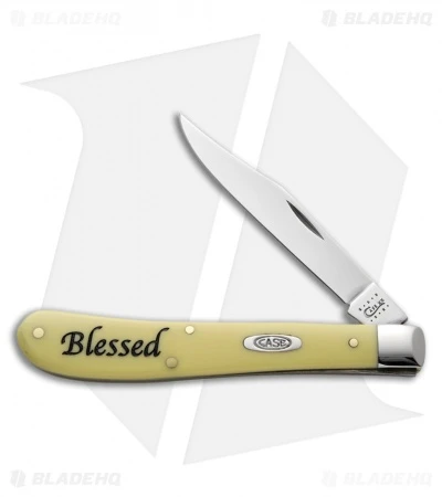 Case Slimline Trapper Knife 4.125" Yellow "Blessed" (31048 SS) 8846 Case Slimline Trapper Knife 4.125" Yellow "Blessed" (31048 SS) 8846 -Blade HQ case slimline trapper yellow blessed 8846 BHQ 42444 dl