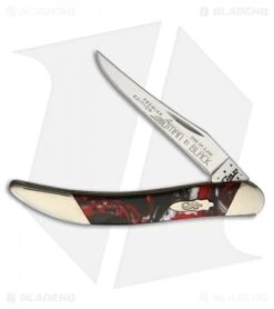 Case Small Texas Toothpick 3.00" Black, Red And White Corelon S910096MB