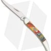Case Small Texas Toothpick Knife 3.00" Gray, Red And Yellow Corelon 910096FIB