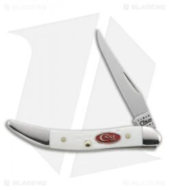 Case Small Texas Toothpick Knife 3.00" Jigged White Synthetic (610096 SS) 60180