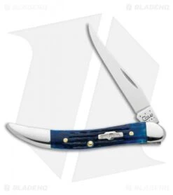 Case Small Texas Toothpick Knife 3" Deep-Sea Blue Bone (610096 SS) 02804