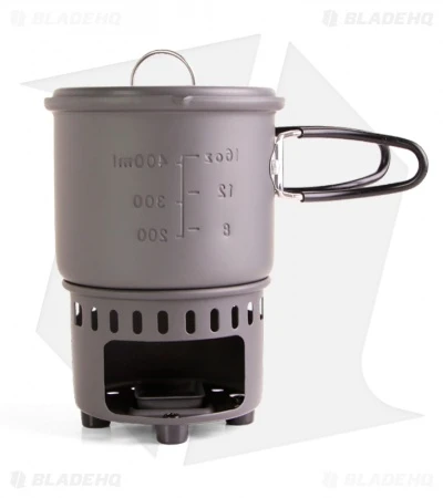 Esbit Hard Anodized Aluminum Solid Fuel Cookset (585 mL) Esbit Hard Anodized Aluminum Solid Fuel Cookset (585 ML) -Blade HQ esbit solid fuel cookset cs585h b