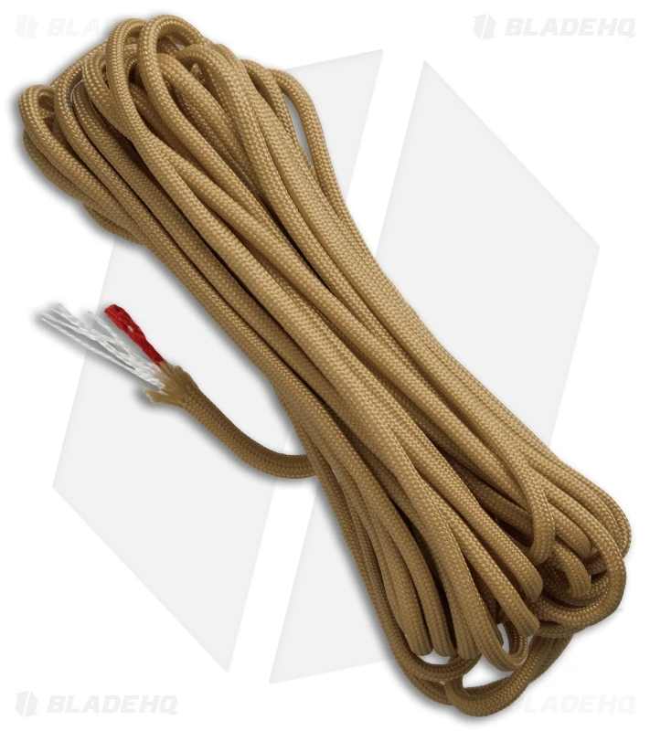 25' Coyote Brown 550 FireCord Paracord Nylon Braided 7-Strand + 1 Tinder Core 25' Coyote Brown 550 FireCord Paracord Nylon Braided 7-Strand + 1 Tinder Core -Blade HQ fire cord coyote large