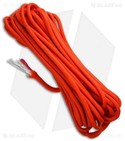 25' Safety Orange 550 FireCord Paracord Nylon Braided 7-Strand + 1 Tinder Core 25' Safety Orange 550 FireCord Paracord Nylon Braided 7-Strand + 1 Tinder Core -Blade HQ fire cord orange
