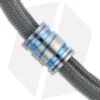 Gray Precision "7 TPI Twister" Titanium Bead Lanyard Pull (Blue)