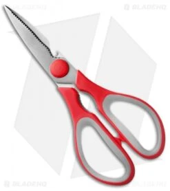 8" Kitchen Shears Scissors W/ Bottle Opener (Red)