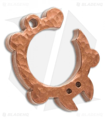 KnifeGuys Tipsy Turtle Copper Keychain Bottle Opener - Hammered KnifeGuys Tipsy Turtle Copper Keychain Bottle Opener - Hammered -Blade HQ knifeguys copper tipsy turtle hammered side cm