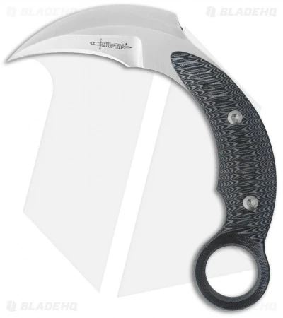Mil-Tac Knives Jerry Hossom Kerambitch Karambit Knife Black/Grey (3.25" Satin) Mil-Tac Knives Jerry Hossom Kerambitch Karambit Knife Black/Grey (3.25" Satin) -Blade HQ mil tac knives karambit black and gray cm