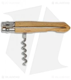 Opinel Knives No. 10 Stainless Steel Knife Beech Wood (3.25" Satin) -Blade HQ opinel 001410 corkscrew knife open