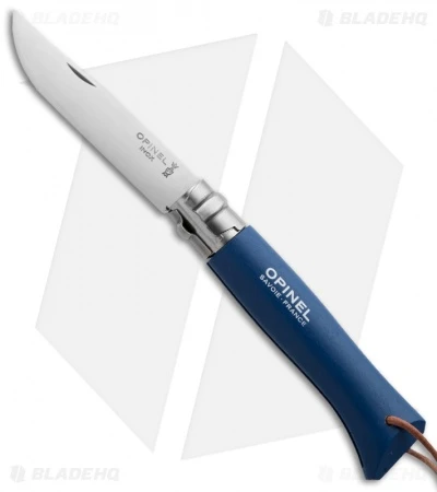 Opinel No 8 Trekking Stainless Steel Folding Knife Blue Oak (3.25" Satin) Opinel No 8 Trekking Stainless Steel Folding Knife Blue Oak (3.25" Satin) -Blade HQ opinel n 08 blue