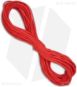 Red 550 Paracord Nylon Braided 7-Strand Core (100') USA
