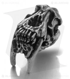 Schmuckatelli Sabertooth Skull Bead (Pewter)