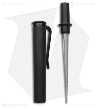 Schrade Diamond Dust Tapered Rod Knife Sharpener w/Black Case SCHDDS Schrade Diamond Dust Tapered Rod Knife Sharpener W/Black Case SCHDDS -Blade HQ schrade schdds open
