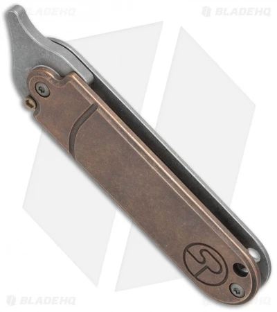 Serge Panchenko Bean Flipper Bronze (2" Tumbled) Serge Panchenko Bean Flipper Bronze (2" Tumbled) -Blade HQ sp bean bronze bottom cm