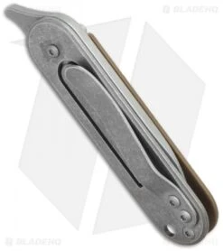 Serge Panchenko Bean Flipper Coyote G-10 (2" Tumbled) -Blade HQ sp bean coyote g10 side cm