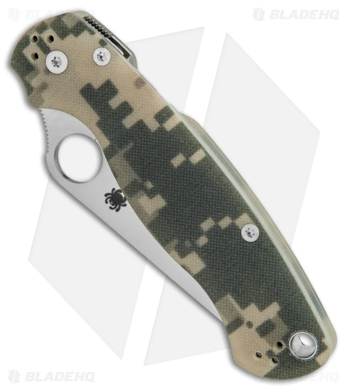 Spyderco Paramilitary 2 Knife Digi Camo (3.4" Satin S45VN) C81GPCMO2 Spyderco Paramilitary 2 Knife Digi Camo (3.4" Satin S45VN) C81GPCMO2 -Blade HQ spyderco PM2 digi camo G10 satin C81GPCMO2 BHQ 7946 er spine large